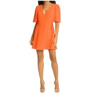 Alice + Olivia Vibrant Orange Mini Dress